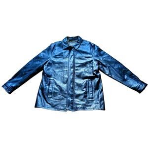 Vintage Wilson's Leather Jacket Mens Size Large Green Lining